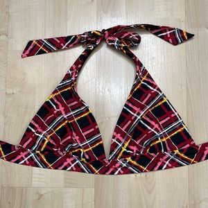 Plaid bikini top